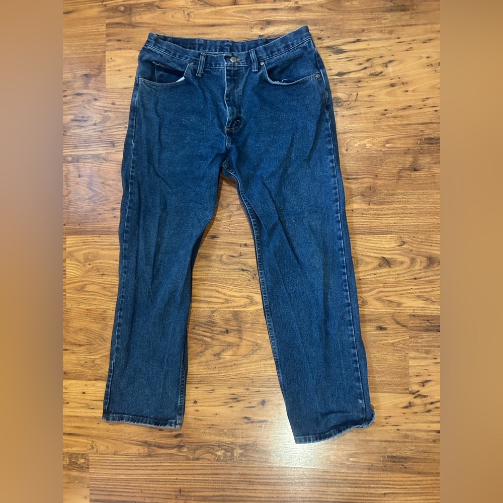 Wrangler Men's Deep Indigo Straight Jeans